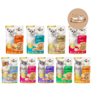 อาหารเปียกแมว Okiko เกรดซุปเปอร์พรีเมี่ยม ขนาด 70 กรัม