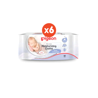 รับประกันสุดถูก Pigeon ทิชชู่เปียก พีเจ้น Baby Wipes สูตรมอยเจอร์ไรเซอร์ 60แผ่น x6ห่อ ทิชชู่เปียกพกพา ผ้าเปียกสำหรับทารก