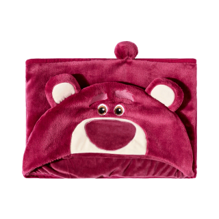 MINISO ผ้าห่ม ผ้าห่มคลุมตัว ผ้าคลุม ผ้าคลุมมีหมวก ผ้าคลุมกันหนาว Lotso Collection