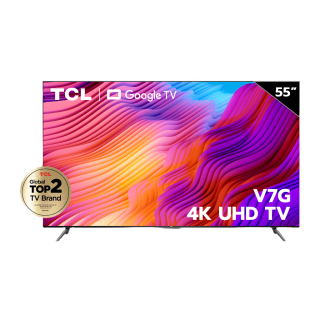 ใหม่ TCL ทีวี 55 นิ้ว 4K Premium Google TV รุ่น 55V7G ระบบปฏิบัติการ Google/Netflix & Youtube & MEMC 60HZ-Wifi, WCG, Freesync, Dolby Vision & Atmos [ผ่อน 0% นาน 10 เดือน]