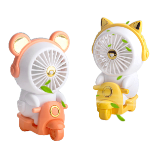 โปรโมชั่น : พัดลมมินิ พัดลมพกพา พัดลมเล็ก mini fan พัดลมตั้งโต๊ะ พัดลมมือถือ มีไฟในตัว ปรับไฟได้ 2 ระดับ