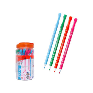 (ยกกระปุก/50ด้าม) Quantum ปากกาลูกลื่น ปากกา รุ่น Skate 111 ขนาดหัว 0.5 มม. (50ด้าม / ยกกระปุก)