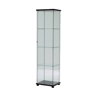 SB Design Square ตู้โชว์ ขนาด 43 ซม. รุ่น Flassy สีดำ (43X37X164 ซม.) แบรนด์ KONCEPT FURNITURE