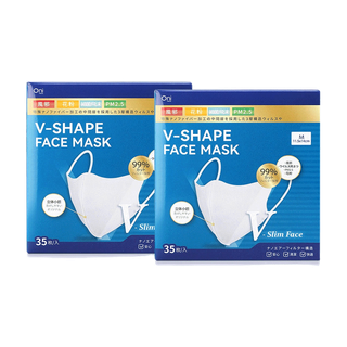 [แพ็คคู่] Oni V-Shape Face Mask [35pcs x 2] #White โอนิ หน้ากากอนามัย สีขาว.