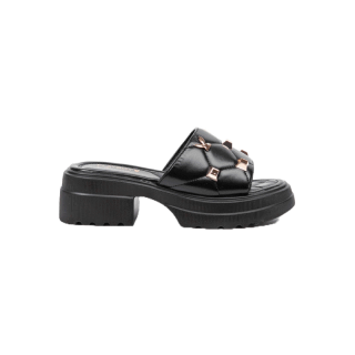 Playboy รองเท้าเเตะส้นหนา ลิขสิทธิ์แท้รุ่น ST-HS231C076 ดีไซน์ยกส้นหนาแบบสวมแต่งหมุดเหลี่ยม มี 2 สี สีดำและสีขาว