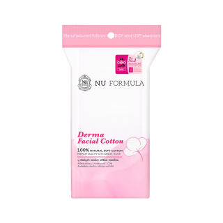 Nu Formula Derma Facial Cotton 35 pcs. สำลีแผ่น เช็ดหน้า นู ฟอร์มูล่า เนื้อนุ่ม ไม่บาดผิว ไม่เป็นขุย ถนอมผิวหน้า