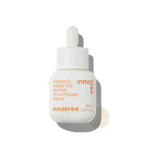 Innisfree vitamin C green tea enzyme brightening serum 30 ml. อินนิสฟรี วิตามินซี กรีนที เอนไซม์ เซรั่ม 30 มล. เซรั่มเพื่อผิวกระจ่างใสขึ้น 4 เท่าใน 4 สัปดาห์