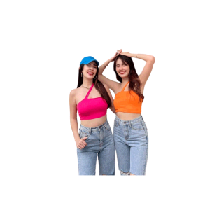 BIBI Crop เสื้อครอปไหล่เบี่ยง (6016)