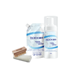 BUY1 GET4 ROCKER น้ำยาทำความสะอาดรองเท้า Premium สูตรใหม่ ฟรี รีฟิล+แปรง+ผ้าไมโคร น้ำยาซักรองเท้า