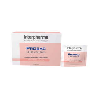 Probac Ultra Collagen กล่องละ 30 ซอง ชะลอริ้วรอยแห่งวัย, ลดความหย่อนคล้อยของผิว, ช่วยเรื่องระบบขับถ่าย