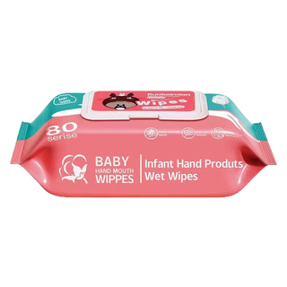 Double.thai กระดาษทิชชู่เปียก Baby Wipes สูตรน้ำบริสุทธิ์ กระดาษทิชชู่เปียก 1ห่อ80ชิ้น