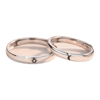 [ZOMI] แฟชั่นอุปกรณ์เสริมแหวนนิ้วมือชุดอินเทรนด์คู่เครื่องประดับแหวนหมั้นงานแต่งงานเปิดปรับได้ผู้หญิง Men