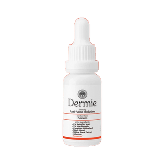 Dermie Anti-Acne Solution Serum 20 ml. เซรั่มแก้ปัญหาสิวพร้อมช่วยลดกลไกการเกิดสิว สลายสิวตั้งแต่ต้นตอ แม้สิวใต้ผิว