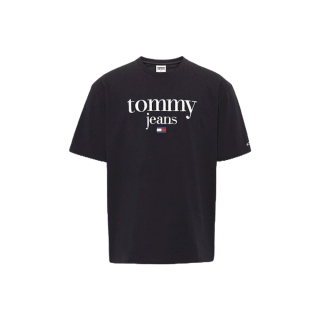 [ลดเพิ่ม 300.- กรอกโค้ด TMADD7]Tommy Hilfiger เสื้อยืดแขนสั้นผู้ชาย รุ่น DM0DM15002 BDS - สีดำ