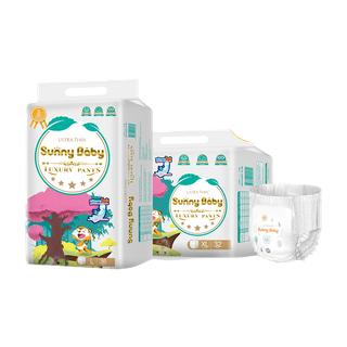 [4แพค] Sunny Baby Luxury Pants/Diaper ไซส์ S-XXL ผ้าอ้อมเด็ก แพมเพิสเด็ก ซึมซับได้มากกว่า