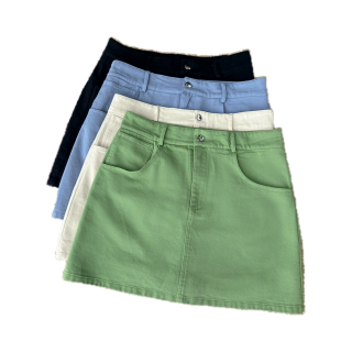 โปรโมชั่น : CiCi Plus985กระโปรงยีนส์ทรงเอ เอวสูง มีซับในกางเกงผ้าบาง แมทช์ได้หลายสไตล์สาวอวบอ้วน