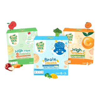 Fruit Lock SET 3 กล่องผลไม้ก้อน ล็อคคุณค่าผลไม้แท้(สำหรับเด็ก 8 เดือนขึ้นไป)อาหารเด็กเสริมพัฒนาการฝึกBLW