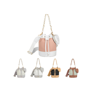 Louis Montini (Fleur De Juillet) กระเป๋าถือผู้หญิงทรง Bucket Handbags for Women LY14 - Larkspur #14