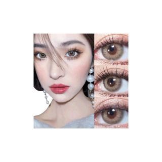 (COD) Uyaai ยอดนิยม ขายดี คอนแทคเลนส์ DNA brown Hazel สี 14.5 มม. ปริมาณน้ํา 42% /ค่าสายตา 0.00