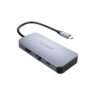 [ส่งจากไทย-ออกใบกำกับได้] ORICO ยูเอสบีซี เพิ่มพอร์ท 6-in-1 Multifunctional Docking Station สีเทา - MC-U601P/MC-U602P