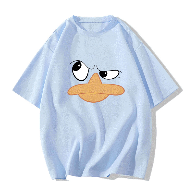 SELVZE （พร้อมส่งจากกทม มาถึงใน 3วัน）print T-shirt การ์ตูนน่ารักพิมพ์เสื้อยืดแขนสั้นหลวม T0513