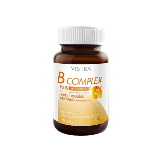 Vistra วิสทร้า B-Complex Plus Minerals (30 Tablets)