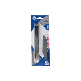 ORCA คัตเตอร์ขนาดใหญ่ ตัวด้ามสแตนเลส ขนาดใบมีด 18 มม. SilverJumbo AC-SJ