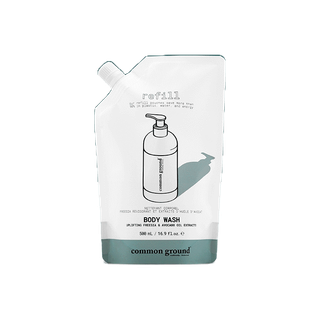 Common Ground Body Wash Botanical Scent & Avocado Oil Extracts Refill 500ml เจลอาบน้ำ คอมมอน กราวด์ (สบู่เหลว) ถุงเติม อ่อนโยน แก้ Eczema ไม่ระคายเคือง [Organics Buddy]