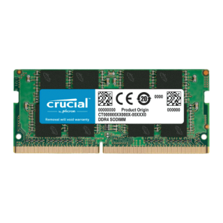[ใส่โค้ด 20CCB525 ลด 20%] Crucial DDR4 1.2V Non-ECC SODIMM 8GB / 16GB Laptop Memory (เเรมโน๊ตบุ๊ค) CL22