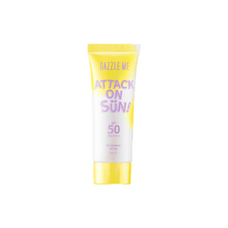 DAZZLE ME Attack on Sun! Sunscreen SPF 50 PA ++++ ครีมกันแดดเนื้อบางเบา ซึมซาบเร็ว ไม่เหนอะหนะ