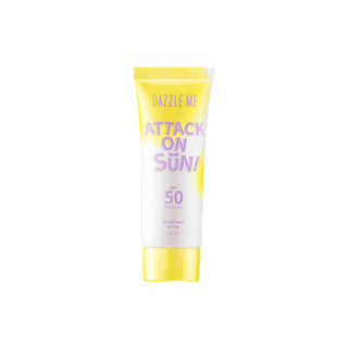 DAZZLE ME Attack on Sun! Sunscreen SPF 50 PA ++++ ครีมกันแดดเนื้อบางเบา ซึมซาบเร็ว ไม่เหนอะหนะ