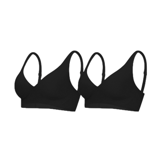 New! UP&UNDER: เซต 2ชิ้น Skin Smoothing Bralette บราไร้โครงนุ่มสบาย เรียบเนียนด้วย 3D Smooth Lift สี Black