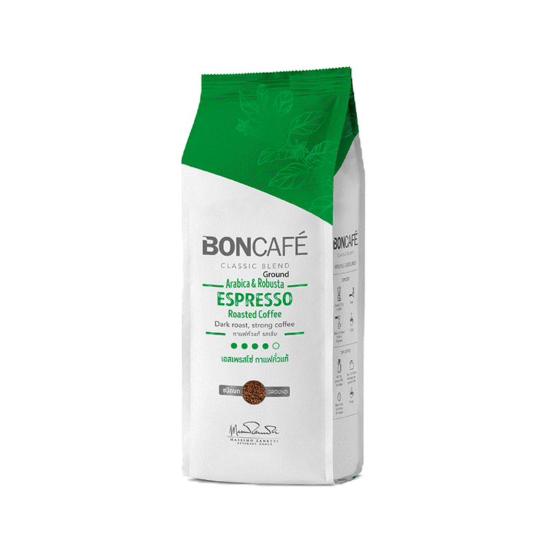 Boncafe - กาแฟคั่วบด บอนกาแฟ คลาสสิค เอสเพรสโซ่ 250 กรัม (ชนิดบด) Boncafe Espresso Classic Ground 250 g.