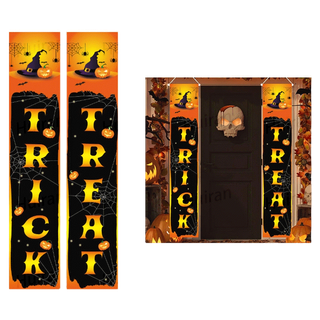 โปรโมชั่น : แบนเนอร์คู่ ตกแต่งฮาโลวีน ปาร์ตี้ฮาโลวีน คริสต์มาส หรือ รักษาประตู แบนเนอร์ บ้าน ออกแบบผนัง ตกแต่ง ฮาโลวีน ปาร์ตี้ ต้องการ