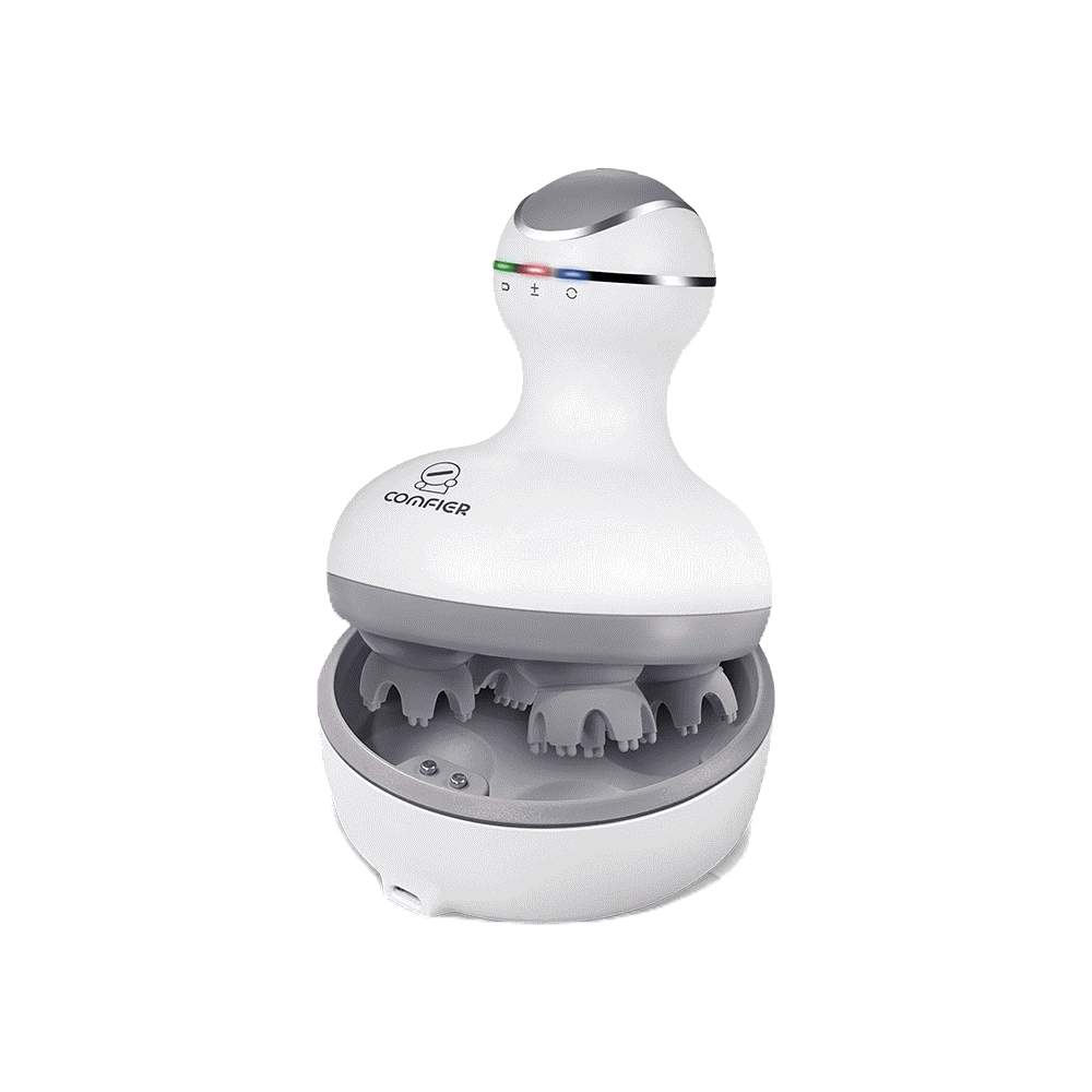 comfier-เครื่องนวดศีรษะไฟฟ้าแบบไร้สาย-เครื่องนวดหนังศีรษะแบบพกพา-ทำความสะอาดอย่างล้ำลึกผ่อนคลายความเครียด-cf-4902