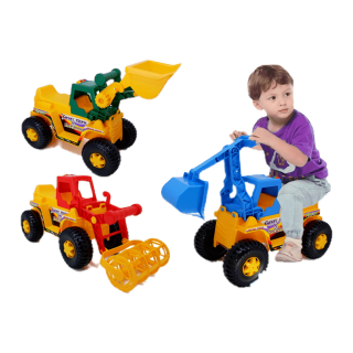🚚METOYS รถขาไถสามสหาย รถก่อสร้างของเล่น 9766