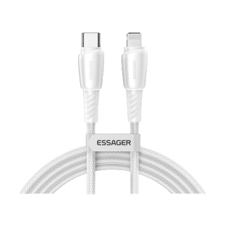 Essager Rainbow สายชาร์จ USB/Type-C to LN สายไนลอนถัก ทนทาน ชาร์จเร็ว สําหรับ โทรศัพท์มือถือ แท็บเล็ต