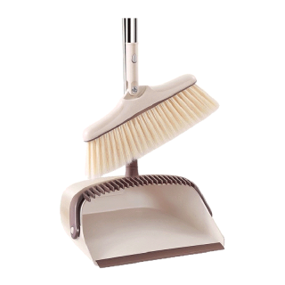 โปรโมชั่น Flash Sale : ชุดไม้กวาด หมุนได้ มีแปรงในตัวพร้อมที่ตักขยะ#F016