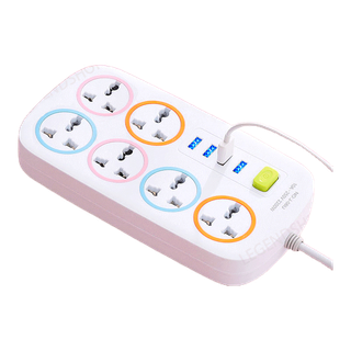 ปลั๊กไฟ รางปลั๊กไฟ ปลั๊ก 3 ตา ปลั๊กพ่วง ปลั๊กไฟusb ปลั๊กสายต่อพ่วง ปลั๊กสามตา รางปลั๊ก มี 6ช่อง 4USB สาย 1.5 เมตร