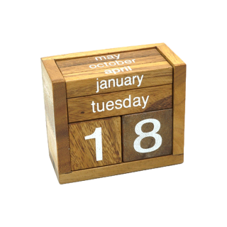 โปรโมชั่น : HB3F ปฎิทินไม้ Wooden Calendar บล็อกไม้ปฏิทิน ของตกแต่งโต๊ะทำงาน โต๊ะกาแฟ ของเล่นไม้เสริมทักษะ Million Years Wood Calend