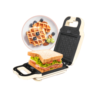 IRIS OHYAMA Ricopa Sandwich Maker รุ่น SM-01 เครื่องทำแซนวิช ทำอาหารเช้า ทำขนมปัง อบวาฟเฟิล เปลี่ยนถาดได้