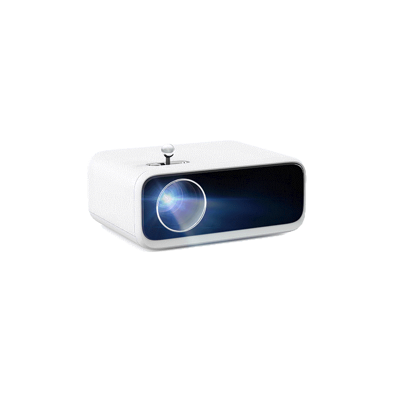 NEW Wanbo Mini Projector White โปรเจคเตอร์ 250ANSI เครื่องฉายโปรเจคเตอ มินิโปเจคเตอร์ มินิโปรเจคเตอร์