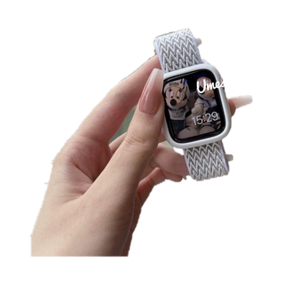 สายผ้าใหม่ watch 8 7 se 6 5 4 3 2 1 Silicon สาย สําหรับ smart watch สาย 40/41/42/44/45mm สาย smart watch