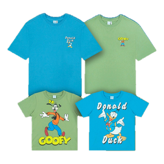Disney Men&Boy Donald Duck&Goofy Oversized T-Shirt - เสื้อยืดผู้ใหญ่โอเวอร์ไซส์ เสื้อยืดเด็ก ลายโดนัลด์ดั๊กและกูฟฟี่
