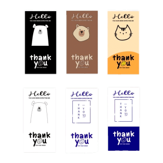 สติกเกอร์ Thank You(ขอบคุณ) แปะหน้ากล่อง 30 ใบ
