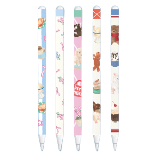 NEW🧇🧸Apple Pencil Sticker GEN 1&2 สติ๊กเกอร์ติดปากกาapple ติดง่ายลอกออกไม่ทิ้งคราบ มีถึง 5ลาย🧸🥂 l plaifah.postcard