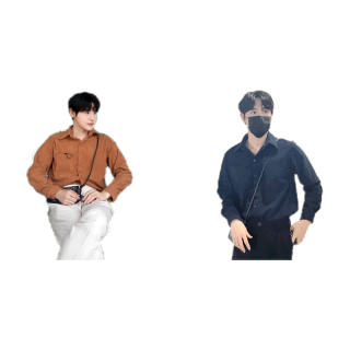 S12: เสื้อเชิ้ตแขนยาว ผ้าลูกฟูก รุ่นกระเป๋าขวาง สไตล์เกาหลี ใส่ได้ทั้งชายและหญิง