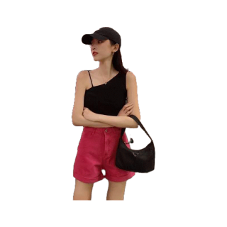 Best clothes(พร้อมส่ง/ใหม่#C003)เสื้อกล้ามสายเดี่ยวแต่งปาดไหล่สายเล็ก เซ็กซี่แขนกุดสำหรับผู้หญิง