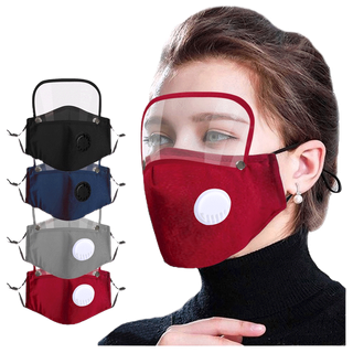 โปรโมชั่น : หน้ากากผ้า face shield เฟสชิลด์ เฟสชิว หน้ากากผ้า หน้ากาก หน้ากากPM25 ใส่แผ่นกรองฝุ่น PM2.5 ได้ HHsociety