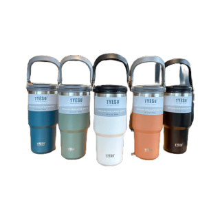 ⚡พร้อมส่ง⚡ Tyeso แก้วกาแฟ,แก้วเก็บความเย็น,แก้วมัค,แก้วสแตนเลส304,แก้วเก็บความเย็นไทเท ,กระบอกน้ํา เก็บความเย็น,พร้อมที่จับ